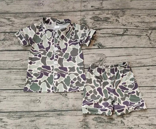 Baby/Toddler Boys Button Down Shirt Camo Pajamas