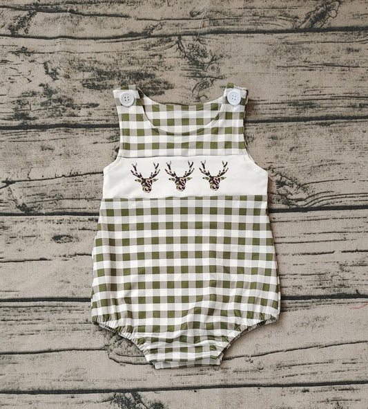 Baby/Toddler Boys Camo Deer Checkered Bodysuit