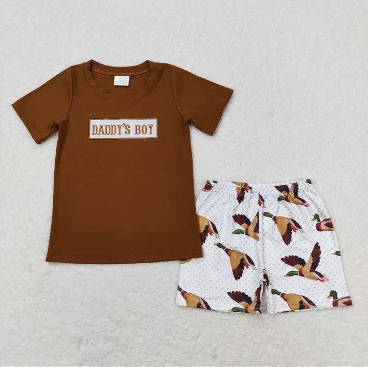 Baby/Toddler Boys Daddy's Boy Top Duck Short Set