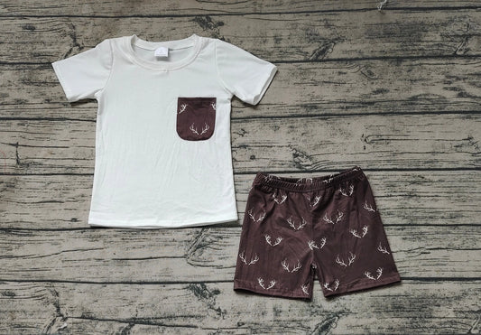 Baby/Toddler Boys Deer Pocket Tee and Deer Short Set