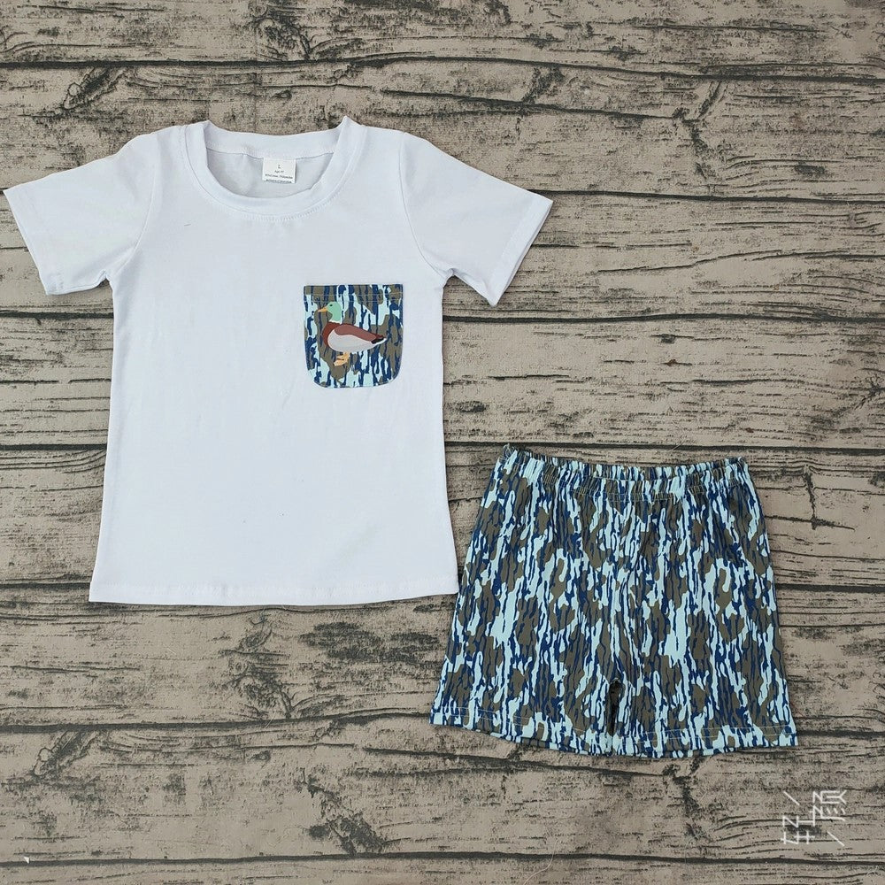 Baby/Toddler Boys Duck Pocket Tee with Bottomland Camo Shorts Set