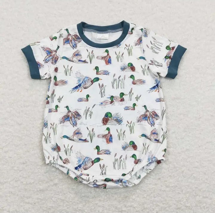 Baby/Toddler Boys Duck Short Sleeve Onesies