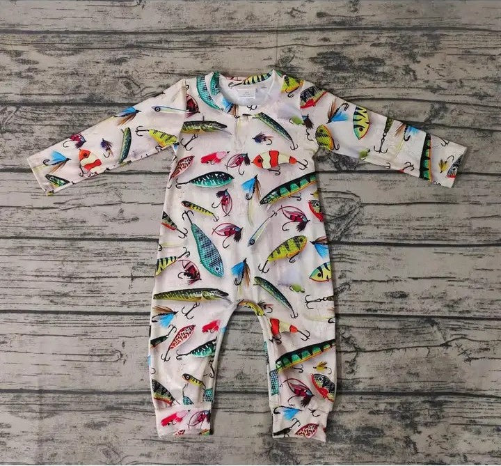 Baby/Toddler Boys Fishing Long Sleeve Bodysuit