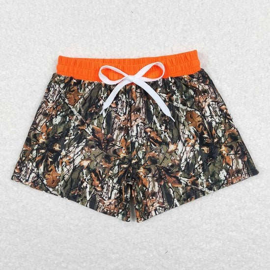 Baby/Toddler Boys Orange Camo Swim Trunks