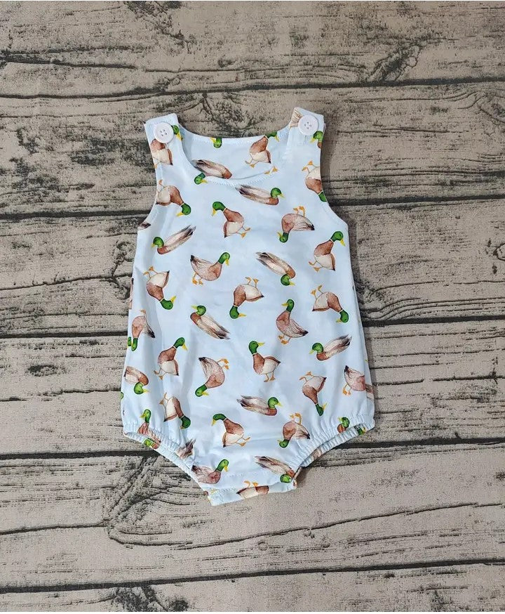 Baby/Toddler Boys Sleeveless Blue Duck Onesies