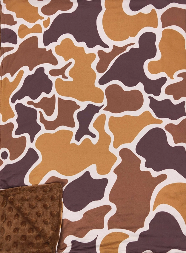 Baby/Toddler Brown Camo Minky Blanket