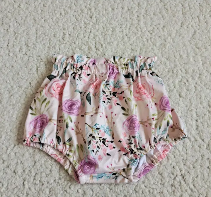 Baby/Toddler Girls Lavender Floral Bummies