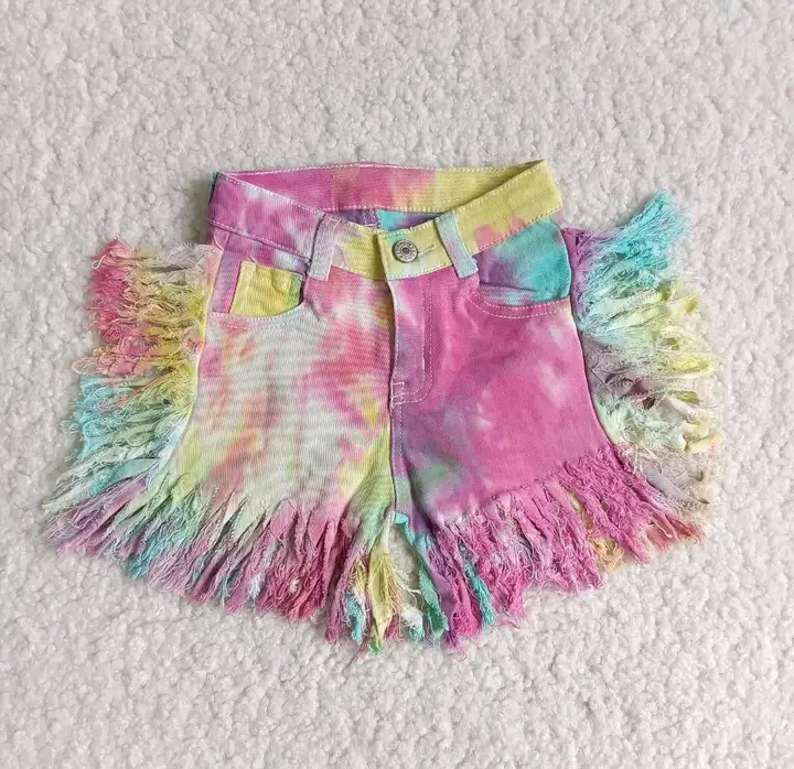 Baby/Toddler Girls Colorful Tassel Shorts