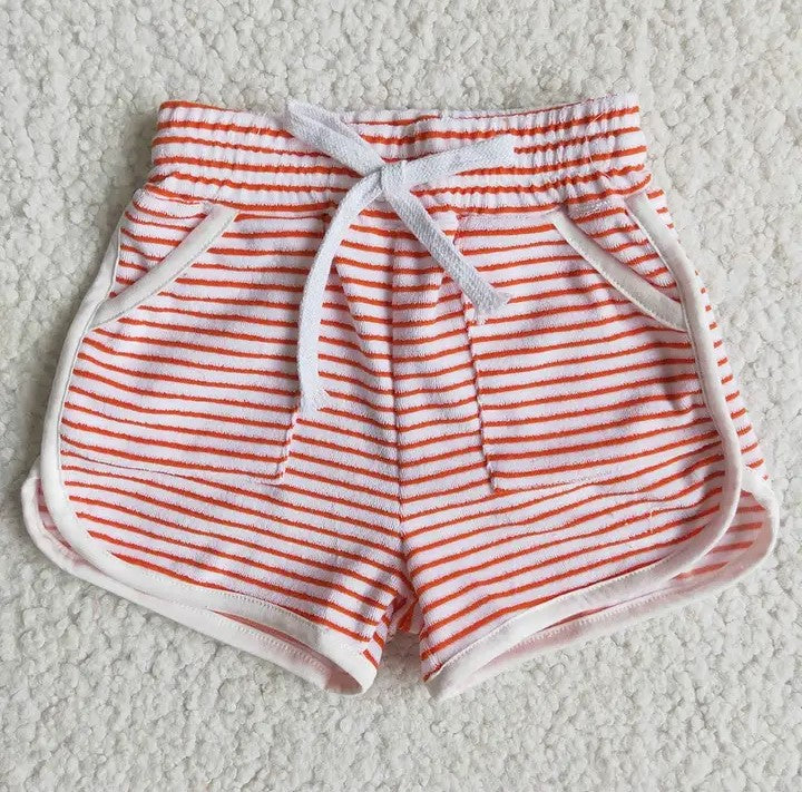 Baby/Toddler Girls 4th of July Red Stripe Shorts