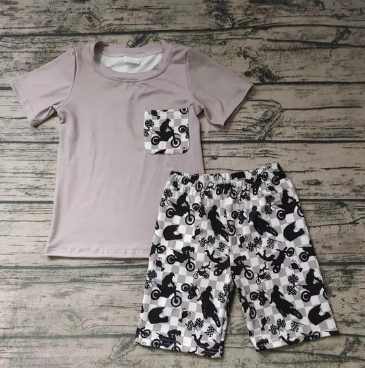 Baby/Toddler Boys Dirt Bike Pocket Tee Short Set