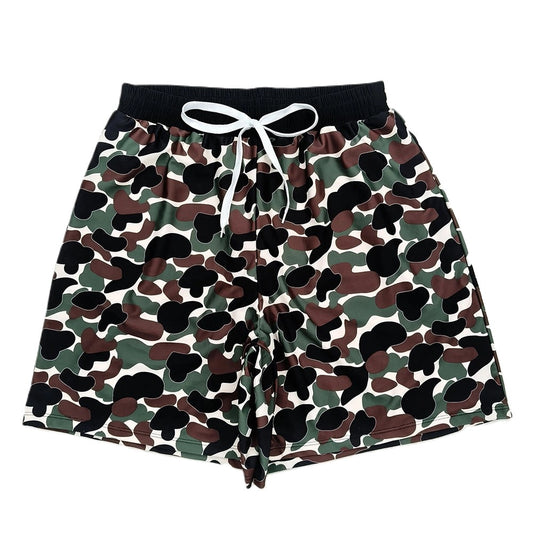 Men's Black Camo Swim Trunks