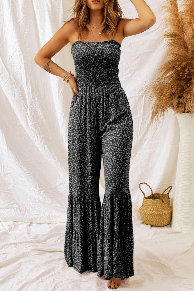 Women's Floral Wide Leg Jumpsuit