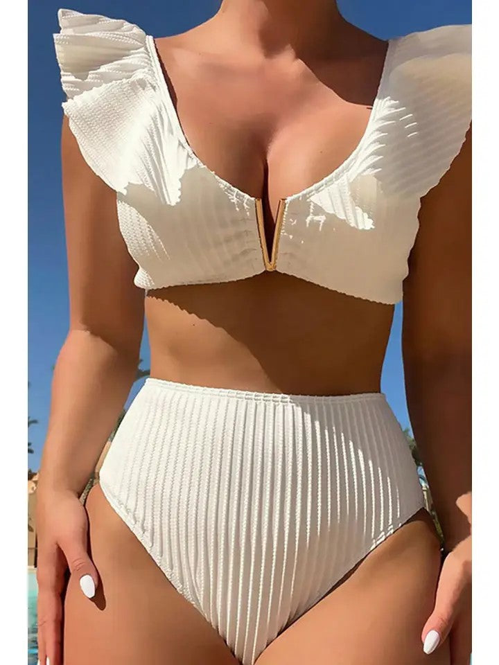 Women's Ruffle High Waist Bikini Set