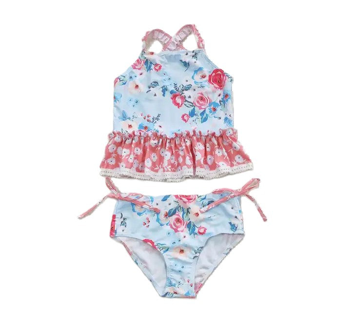 Youth Girls Flower 2-Piece Swimsuit