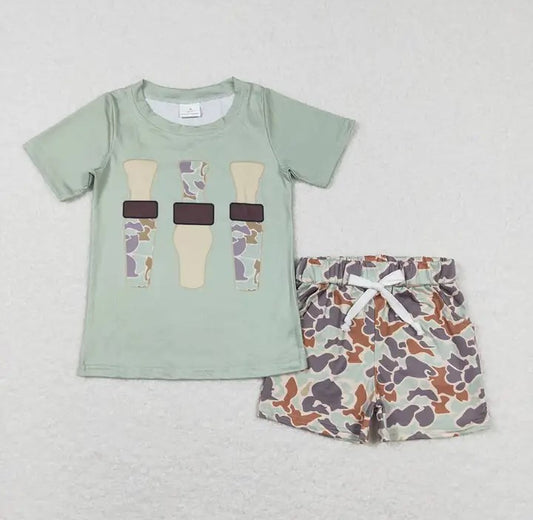 Baby/Toddler Boys Duck Call Shirt Camo Short Set