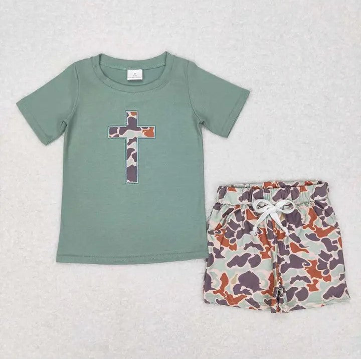 Baby/Toddler Boys Cross Camo Short Set